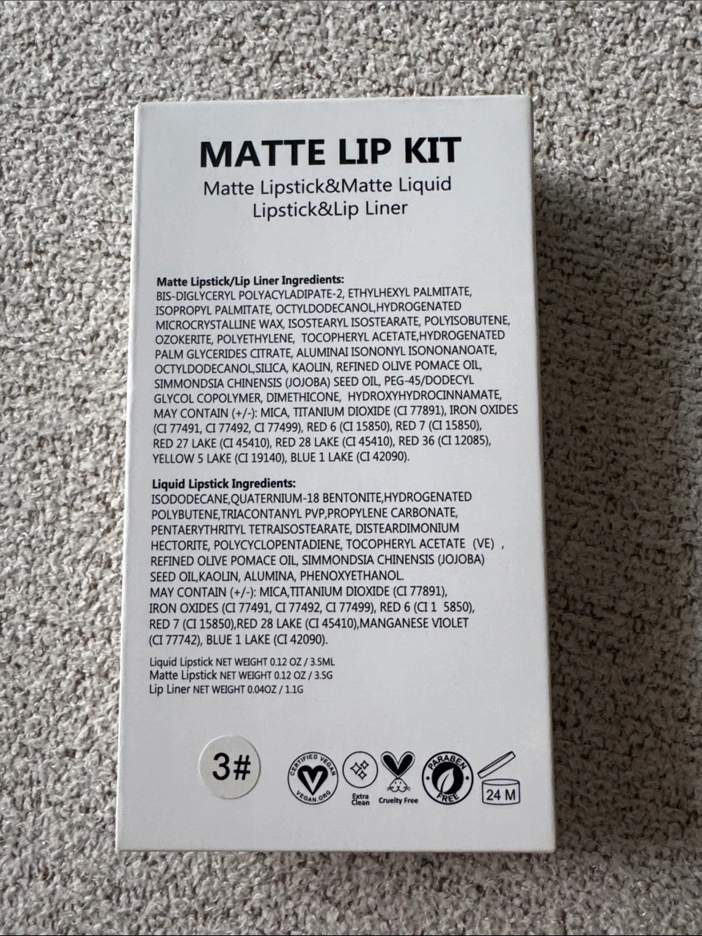 Matte Lip Kit - #3